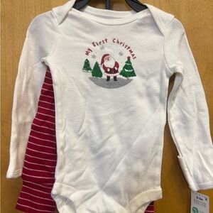 Carter's Child of Mine Baby matching set 0-3 months First Christmas